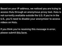 Hulu VPN-Sperre