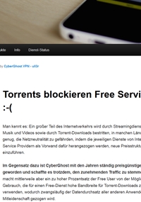 CyberGhost Torrent-Protokoll